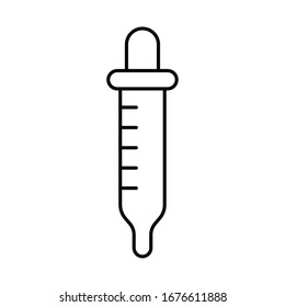 medicine dropper, line style icon vector illustration design