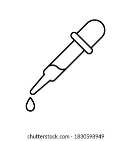 Medicine Dropper Simple Line Icon