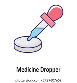 Medicine Dropper Vector Icon which can easily modify or edit

