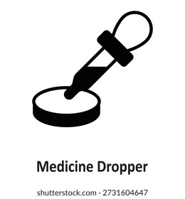 Medicine Dropper Vector Icon which can easily modify or edit

