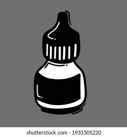 Medicine drops doodle vector icon. Drawing sketch illustration hand drawn line.