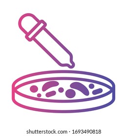 medicine drug dropper linear gradient style icon vector illustration design