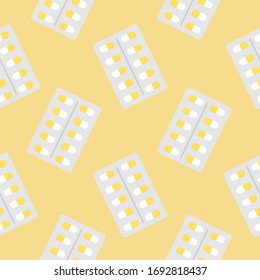 medicine or drug seamless pattern flat design vector illustration 