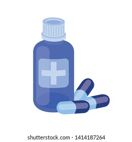 medicine drugs on white background