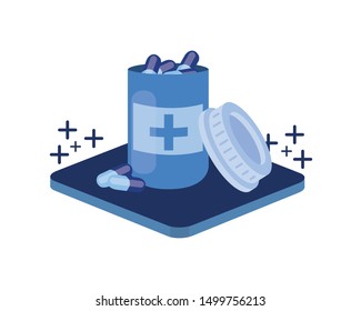 medicine drugs on white background