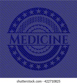 Medicine emblem with jean texture
