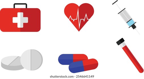 medicine emergency icon symbol flat design illustration