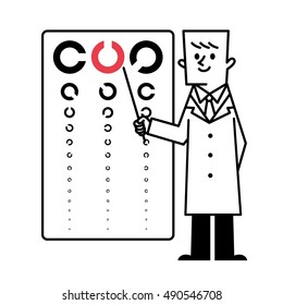 Medicine and eye health concept. Vector illustration