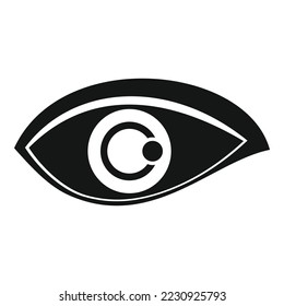 Vector simple del icono del ojo de la medicina. Vista despejada. Ver el globo ocular