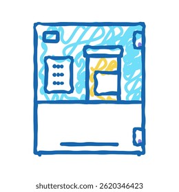 medicine factory machine doodle icon sketch vector. medicine factory machine sign. isolated symbol illustration