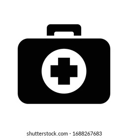 medicine first aid kit icon vector