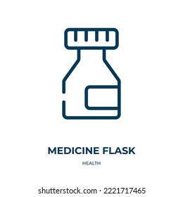 Medicine flask icon. Linear vector illustration from health collection. Outline medicine flask icon vector. Thin line symbol for use on web and mobile apps, logo, print media.