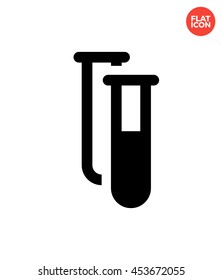 Medicine flasks Icon Flat Style Isolated Vector Illustration