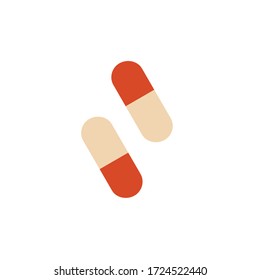 Medizin flachen Design Vektorgrafik. flache Ikone für medizinisches Konzept.