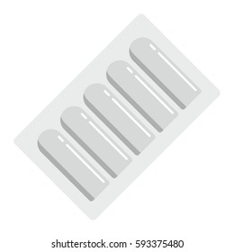 Medicine flat drug isolated on white background. Element of banners, labels and infographics.