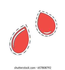 medicine flat icon for design. Drop of blood. World blood donor day. International holiday. donate blood and save life. Donation give love. Vector ullustration.