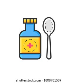 medicine flat outline health icon