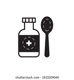 medicine, flat solid health icon 