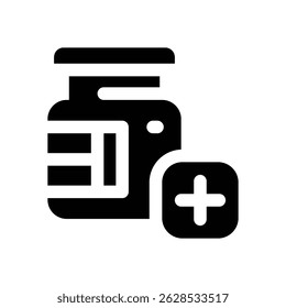 Icono de glifo de medicina. Icono de Vector fuerte y sólido para Sitios web, interfaces móviles, presentaciones y marca visual. Alta calidad y fácil de editar.