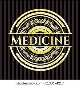 Medicine gold shiny badge