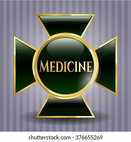 Medicine gold shiny emblem