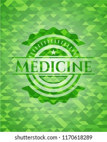 Medicine green mosaic emblem