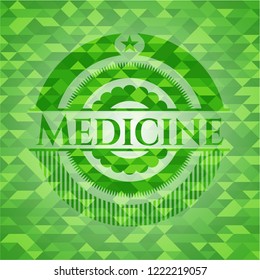 Medicine green mosaic emblem