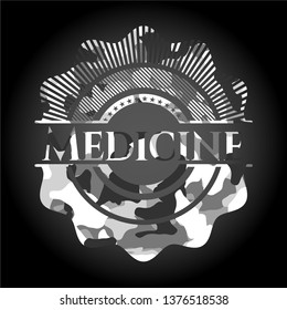 Medicine grey camo emblem