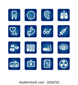 medicine and health icons set