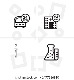 Medicine and health lineal icon set