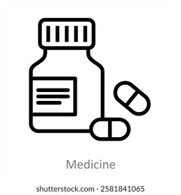 Medicine and healthcare icon concept