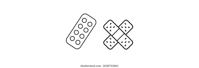 Medicine and Healthcare Icons. Pharmacy Icons — Monoline Series