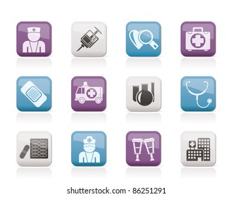 Medicine and healthcare icons - vector icon set