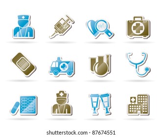 Medicine and healthcare icons - vector icon set