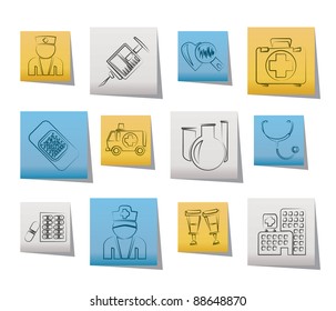 Medicine and healthcare icons - vector icon set