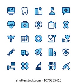 Medicine and healthcare line icons set. Modern graphic design concepts, simple symbols, elements, pictograms collection. Minimal thin line design. Premium quality. Pixel perfect. Vector outline icons