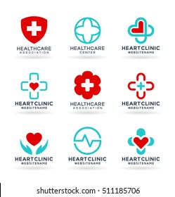 Medicine And Healthcare. Medical Icons Set And Healthcare Logo Design Elements. Vector Illustrations And Logotype Templates (9)