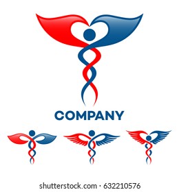 Medicine and heart logo