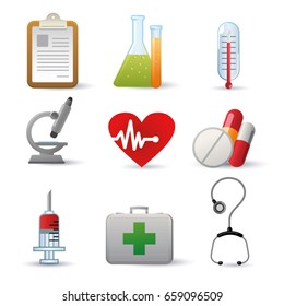 Medicine Heath icon set