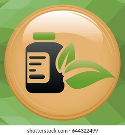 Medicine herb. Herbal pills with healthy medical plant. Green leaf, alternative drug. Natural pharmaceutical capsule. Vitamin supplement for care, medication, treatment.