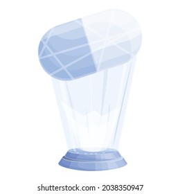 Medicine hologram icon cartoon vector. Medical data. Digital health