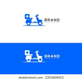 medicine home delivery logo Design Template Vector icon