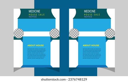 medicine house sale design vector