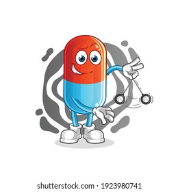 medicine hypnotizing cartoon. cartoon mascot vector