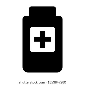 Medicine icon with black and white vector 