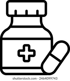 Medicine Icon. Medicine Bottle Icon