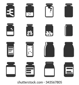 medicine icon bottles  vector illustration