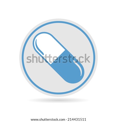 Medicine icon (capsule) in circle