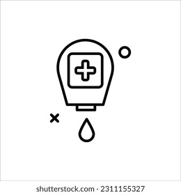 Medicine icon design isolated on white background. line icon style