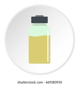 Medicine icon in flat circle isolated on white vector illustration for web